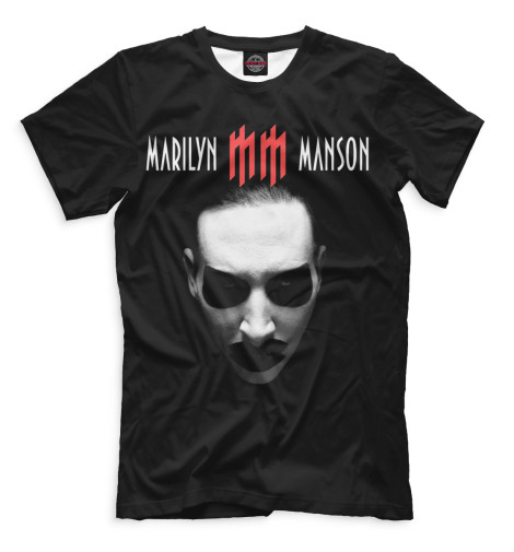 

Футболки Print Bar, Черный, Marilyn Manson
