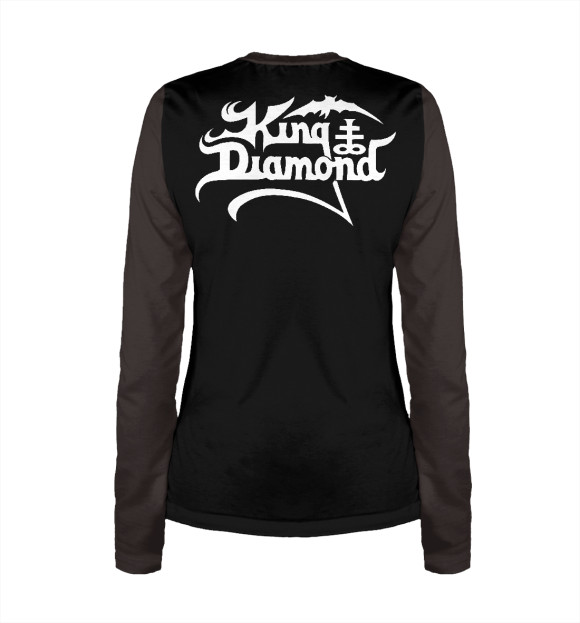 Женский лонгслив с изображением King diamond цвета Белый