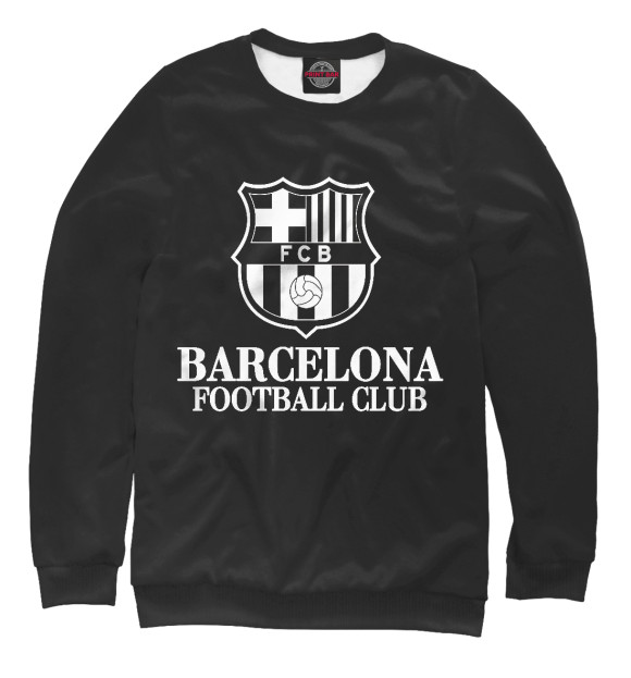 Свитшот для мальчиков с изображением FC Barcelona цвета Белый
