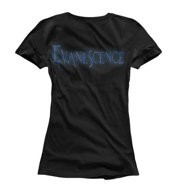 Футболка для девочек с изображением Evanescence цвета Белый