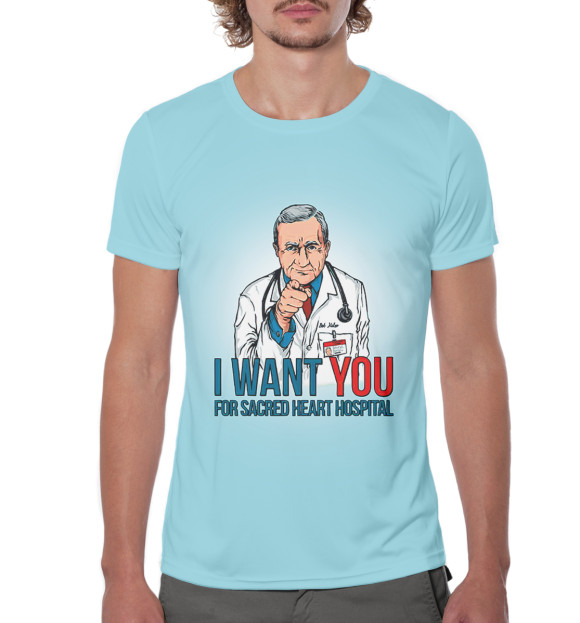 Мужская футболка с изображением Боб Келсо цвета Белый