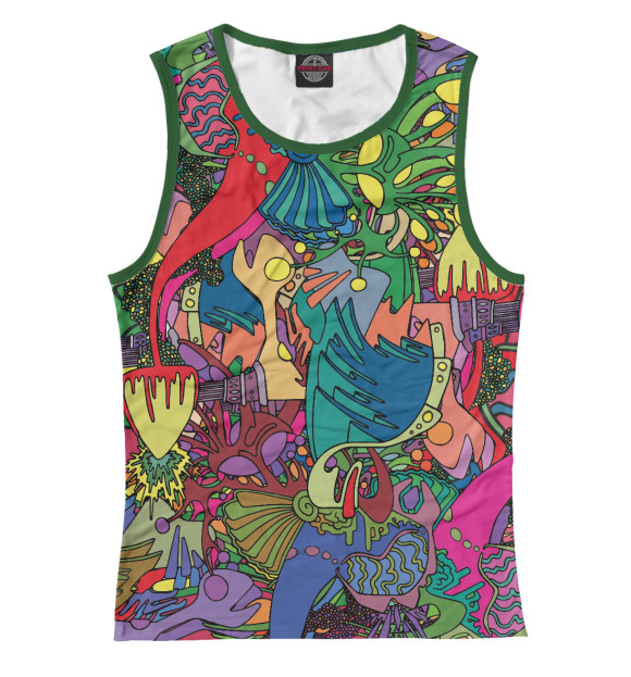 Женская майка с изображением Cosmospheric цвета Белый