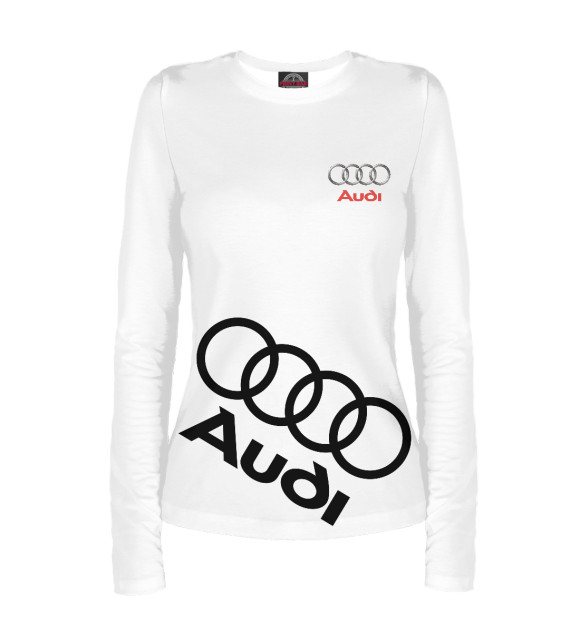 Женский лонгслив с изображением Audi цвета Белый