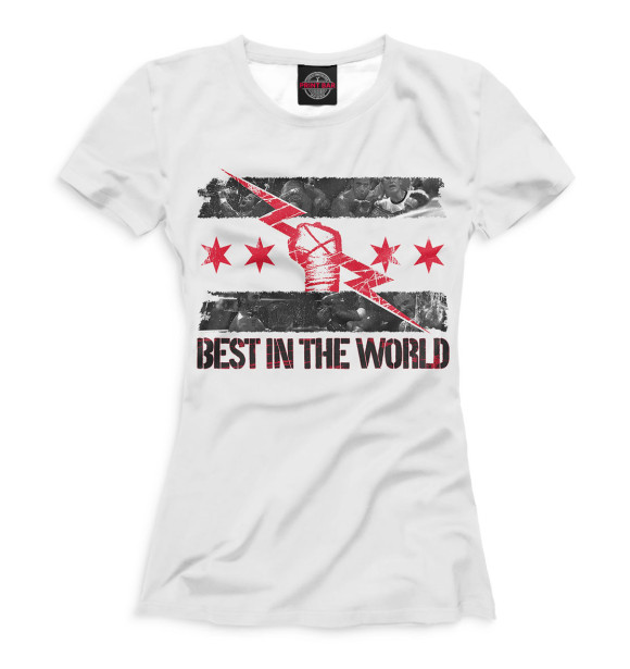Женская футболка с изображением Best in the World цвета Белый