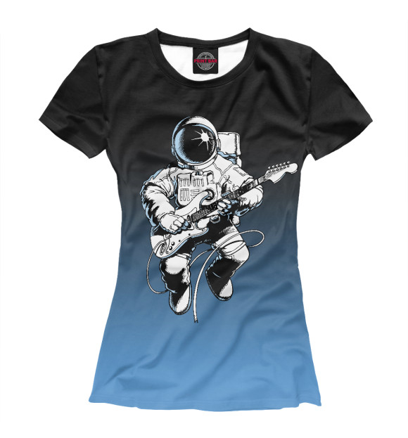 Женская футболка с изображением Space rock цвета Белый