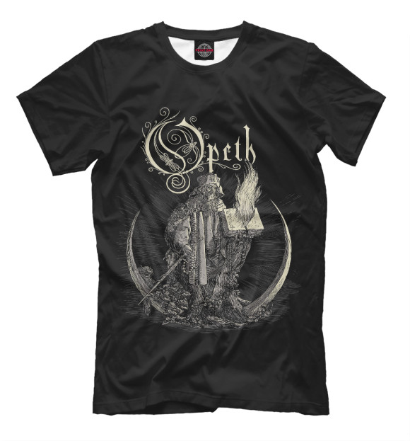Мужская футболка с изображением Opeth цвета Черный