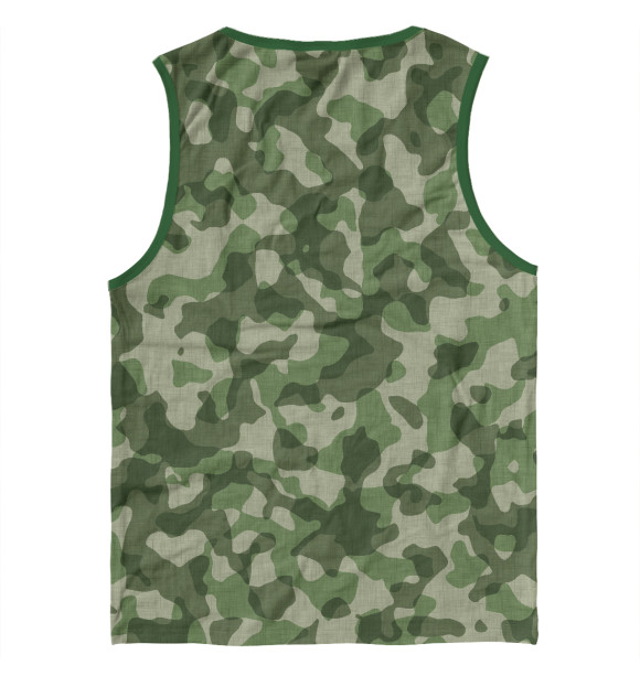 Майка для мальчика с изображением Зелёный камуфляж цвета Белый