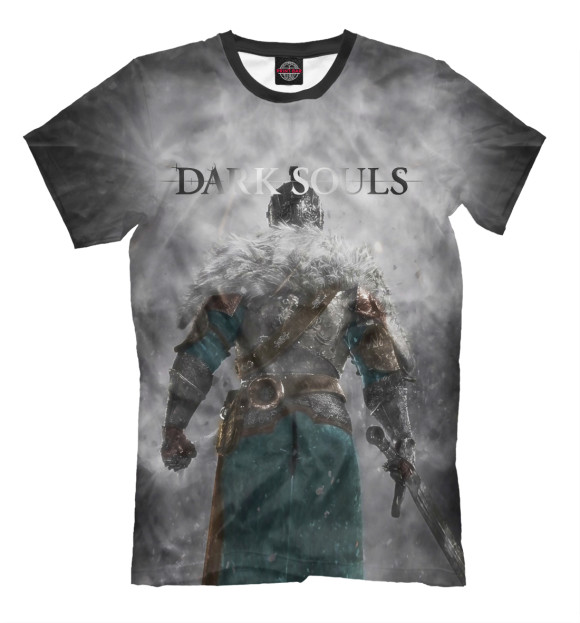 Мужская футболка с изображением Dark Souls цвета Серый
