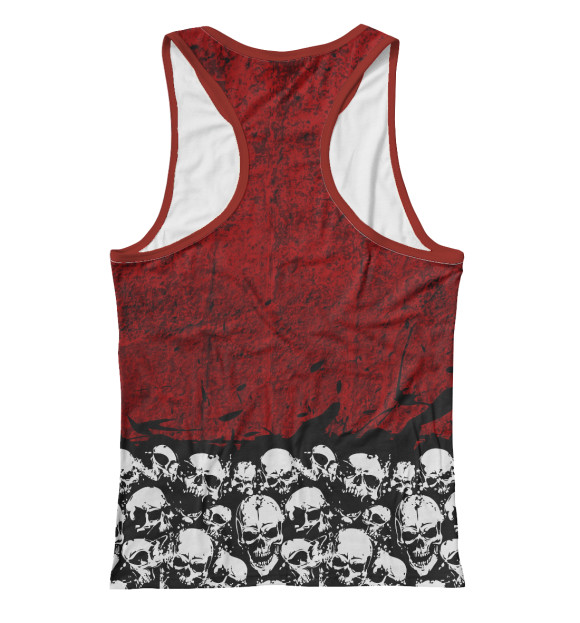 Женская майка-борцовка с притом Slayer Red цвета Белый Женская майка-борцовка с изображением Slayer Red цвета Белый