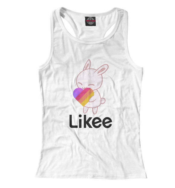 Женская майка-борцовка с изображением Like цвета Белый