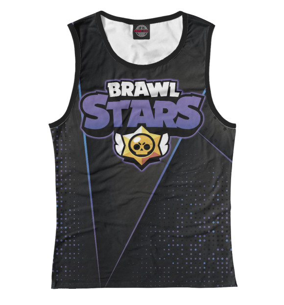 Женская майка с изображением Brawl Stars цвета Белый