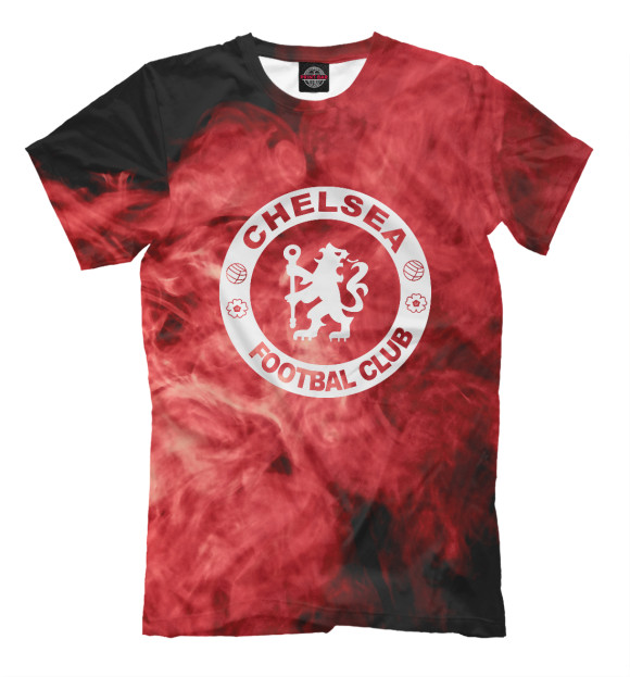 Мужская футболка с изображением Chelsea | Челси цвета Белый