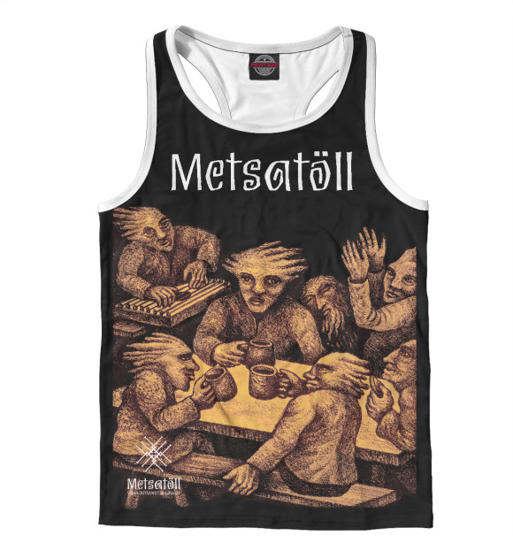 Мужская майка-борцовка с изображением Metsatoll цвета Белый