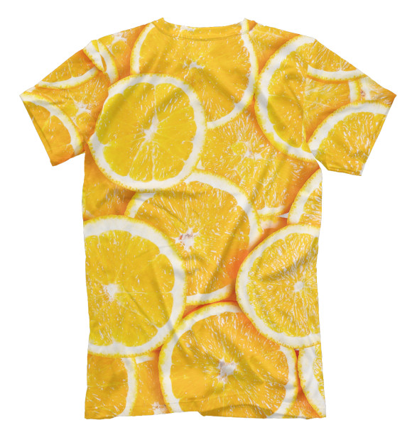 Мужская футболка с изображением Апельсины цвета Белый