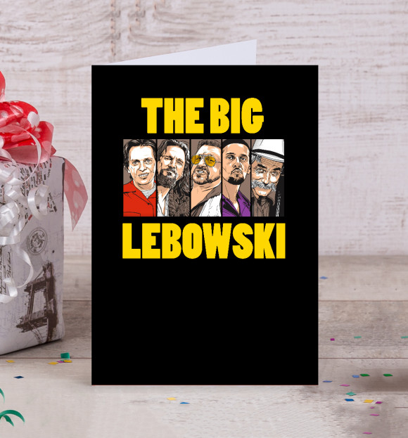Открытка с изображением The Big Lebowski цвета Белый