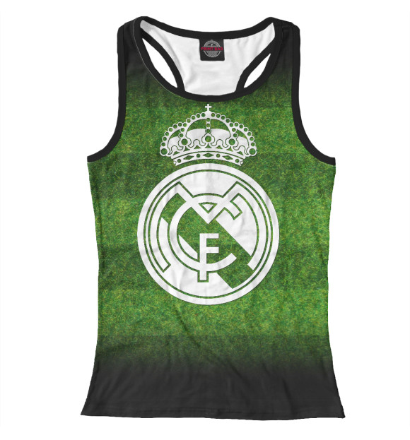 Женская майка-борцовка с изображением Real Madrid цвета Белый