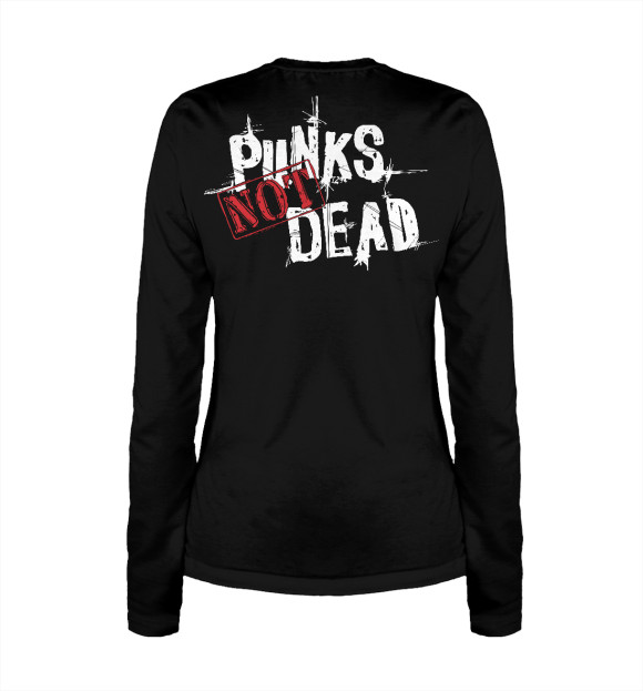 Женский лонгслив с изображением Панк-Рок цвета Белый