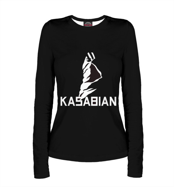 Женский лонгслив с изображением Kasabian цвета Белый