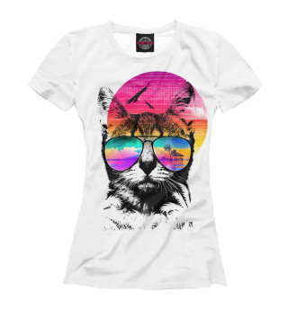 Женская футболка Летний кот