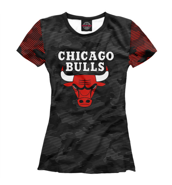 Женская футболка с изображением Chicago Bulls цвета Белый