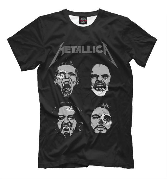 Мужская футболка с изображением Metallica цвета Черный