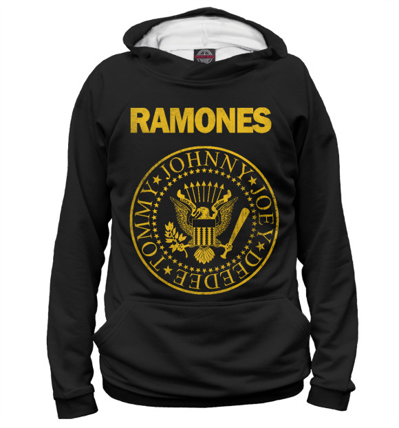 Женское худи с изображением Ramones Gold цвета Белый