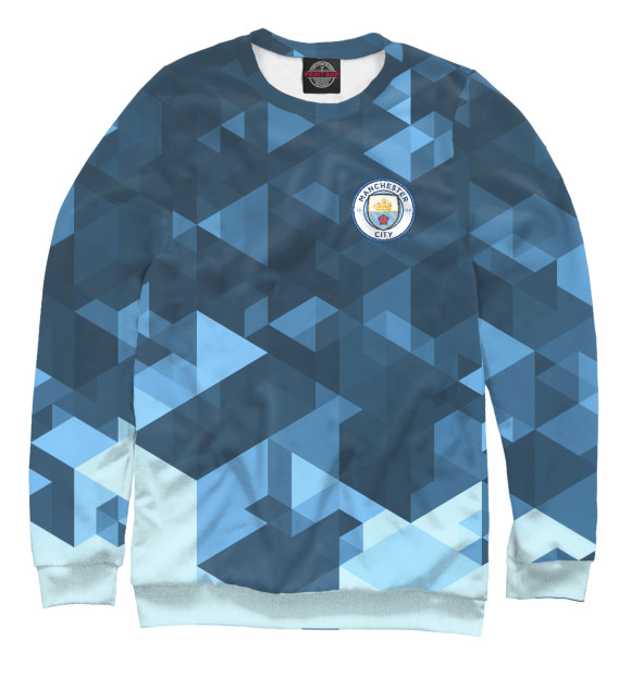 Свитшот для мальчиков с изображением Manchester City Abstract цвета Белый