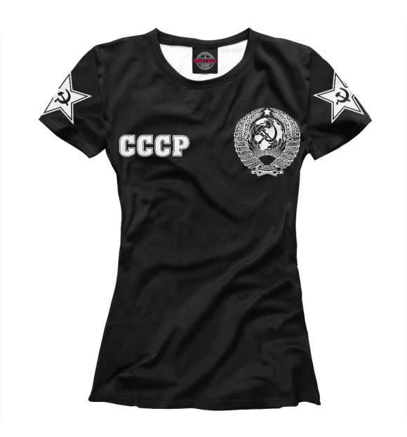 Футболка для девочек с изображением Символика СССР цвета Белый