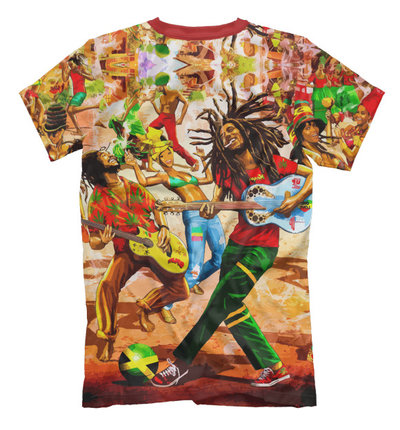 Футболка для мальчиков с изображением Ямайка, Боб Марли цвета Белый