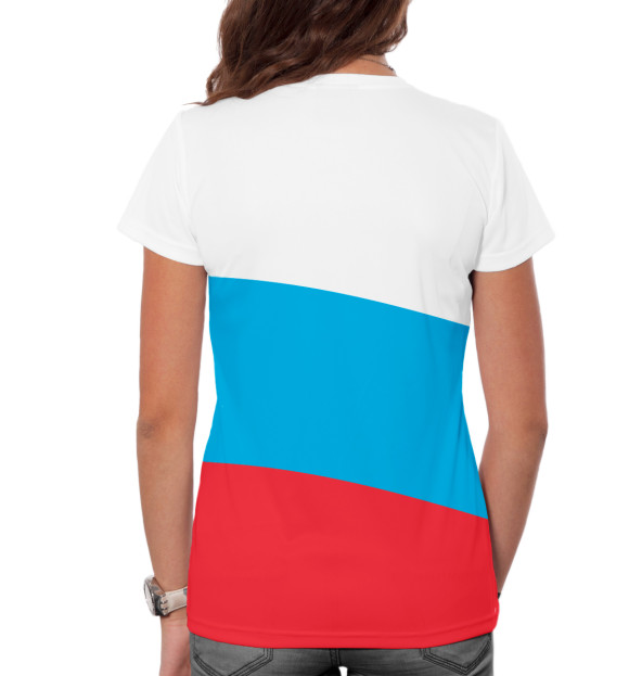 Женская футболка с изображением Медведь подмигивает цвета Белый
