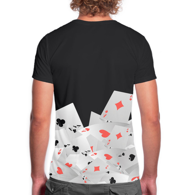 Мужская футболка с изображением Покер цвета Белый