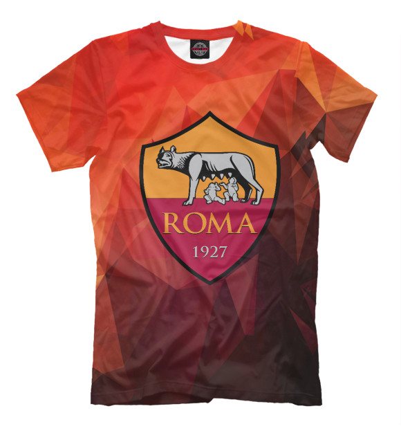 Мужская футболка с изображением Roma / Рома цвета Белый