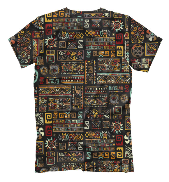 Мужская футболка с изображением Этнический орнамент цвета Белый