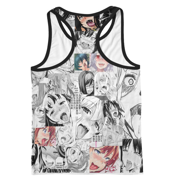 Мужская майка-борцовка с изображением Тяночки цвета Белый