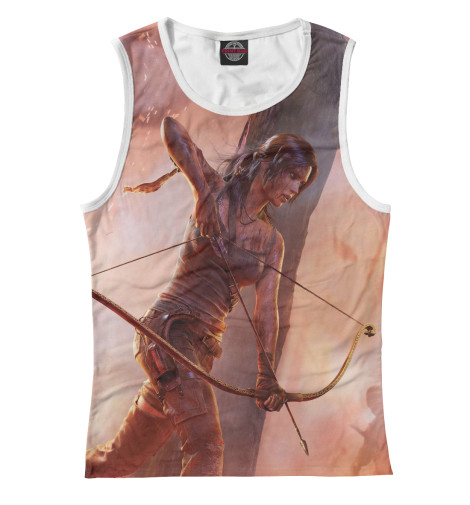 Майки Print Bar, Белый, Tomb Raider