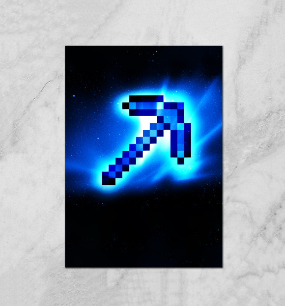 Плакат с изображением Minecraft цвета Белый