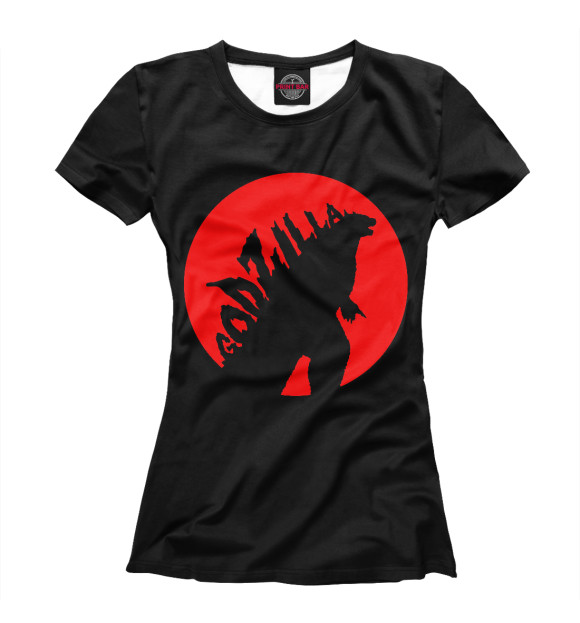 Футболка для девочек с изображением Godzilla цвета Белый