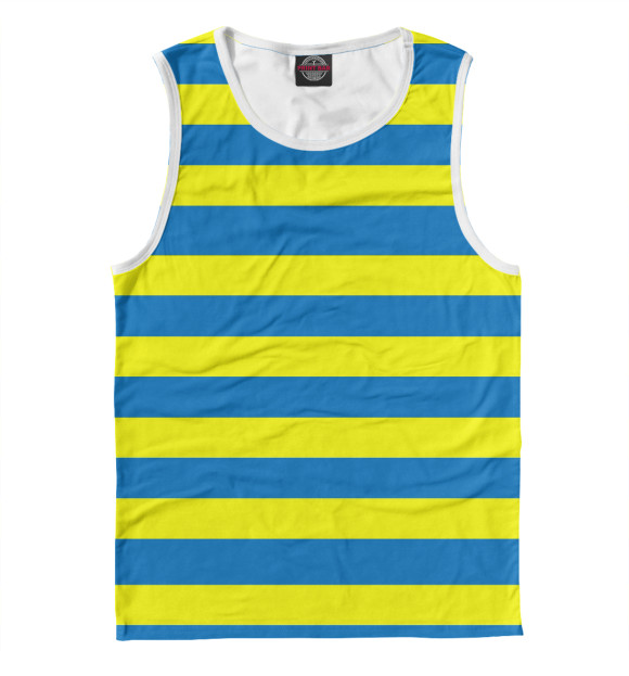 Мужская майка с изображением Полосы цвета Белый