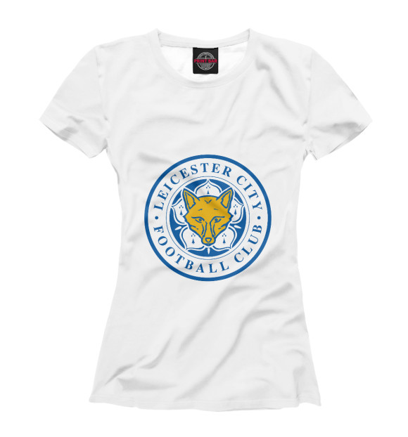 Футболка для девочек с изображением Лестер Сити цвета Белый
