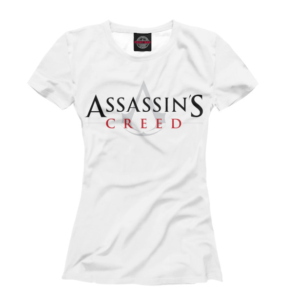 Женская футболка с изображением Assassin’s Creed цвета Белый