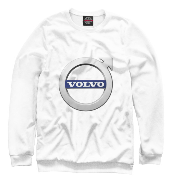 Свитшот для девочек с изображением Volvo цвета Белый