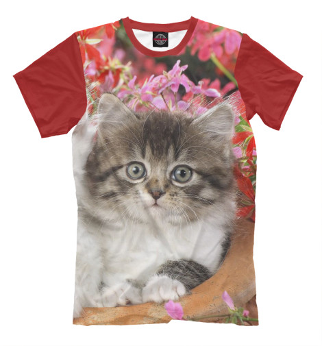 

Футболки Print Bar, Молочно-белый, Котенок