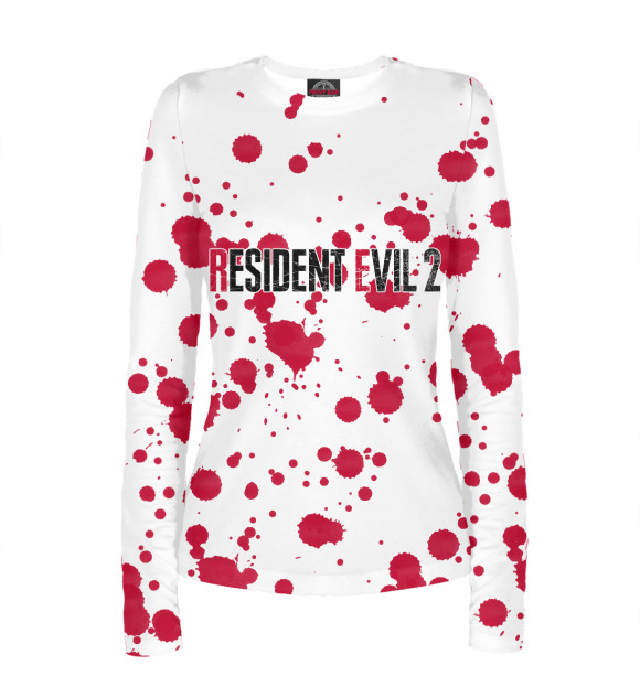 Женский лонгслив с изображением Resident Evil 2 цвета Белый