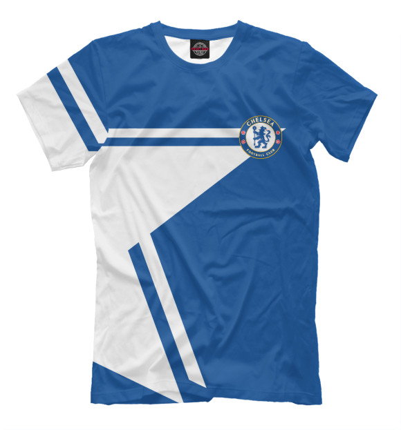Мужская футболка с изображением ФК Челси цвета Грязно-голубой