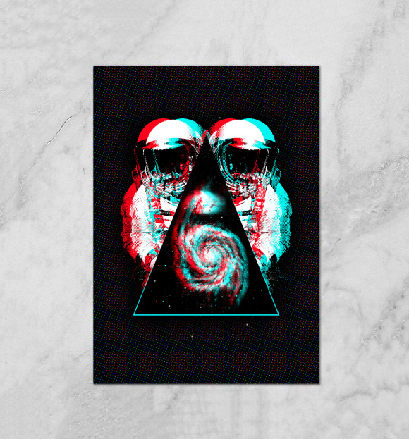 Плакат с изображением Stereo Space цвета Белый