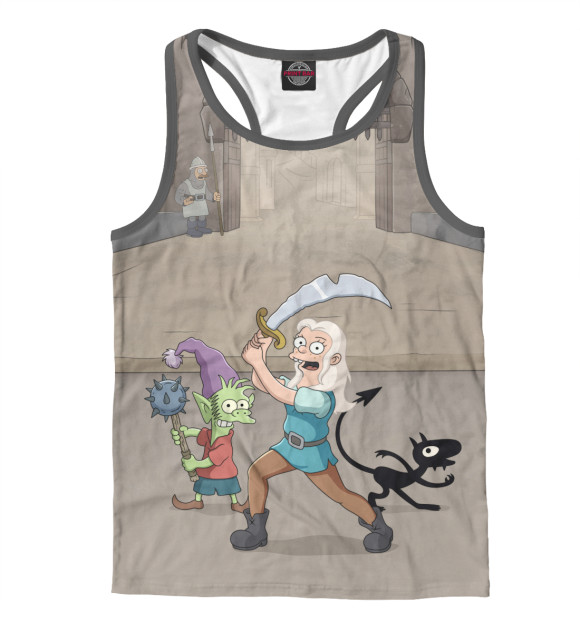 Мужская майка-борцовка с изображением Разочарование цвета Белый