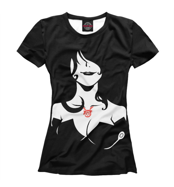 Женская футболка с изображением Lust цвета Белый