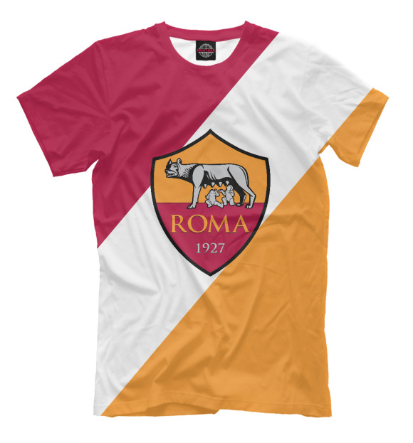 Мужская футболка с изображением FC ROMA цвета Молочно-белый