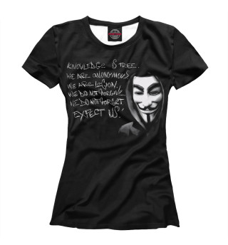 Женская футболка Anonymous - One