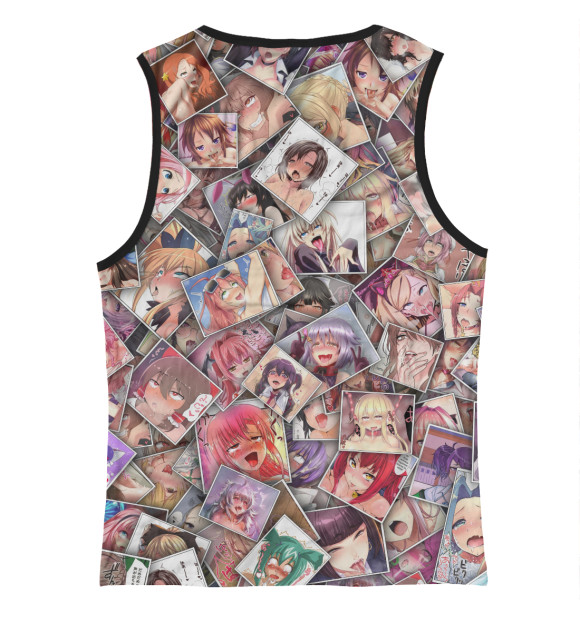 Женская майка с изображением Ахегао цвет цвета Белый